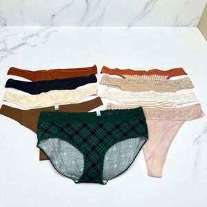 Maurices Women's Panties Set of 9 Size 3X - Green, Brown, Cream, Pink